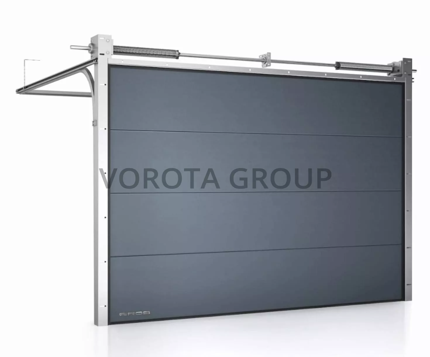 Секционные ворота для гаража Alutech серые 2600x2300