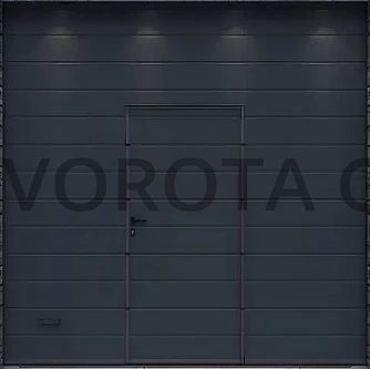 Гаражные ворота черного цвета 3300x3000
